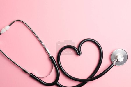 Photo for Stethoscope on color background. Health, medicine . High quality photo - Royalty Free Image