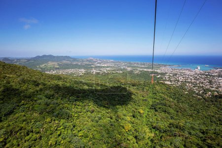 Teleferico in Puerto Plata, Dominican Republic, offers the visitor a panoramic view of the city descending from the hill (779 m above sea level).