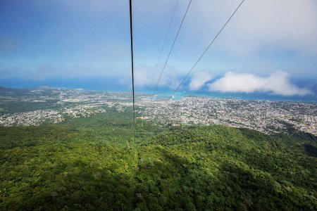 Teleferico in Puerto Plata, Dominican Republic, offers the visitor a panoramic view of the city descending from the hill (779 m above sea level).