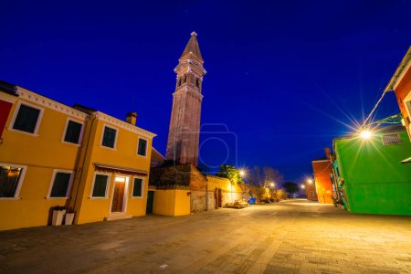 Photo for Colorful Burano island at night in taly - Royalty Free Image