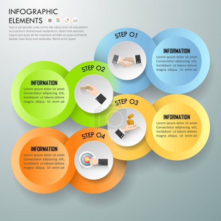 Illustration for Infographics design template and marketing icons can be used for workflow layout, diagram, annual report, web design. Business concept with 6 options, steps or processes. - Royalty Free Image