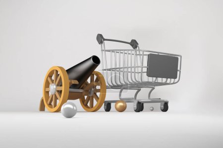Photo for Ramadan Cart With Cannon - Royalty Free Image