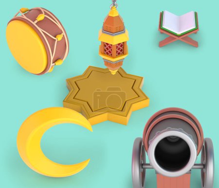 Photo for Ramadan Cannon and Drum Front Side - Royalty Free Image