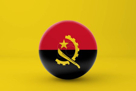 Téléchargez les photos : Icône insigne drapeau Angola - en image libre de droit