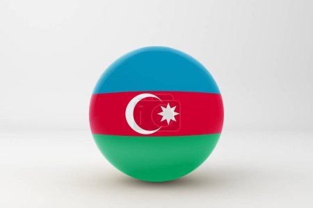 Téléchargez les photos : Badge drapeau azerbaïdjanais icône - en image libre de droit