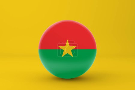 Photo for Burkina Faso Flag Badge Icon - Royalty Free Image
