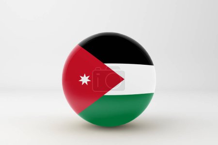 Téléchargez les photos : Badge drapeau jordanien Icône - en image libre de droit