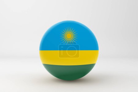 Téléchargez les photos : Badge drapeau du Rwanda Icône - en image libre de droit