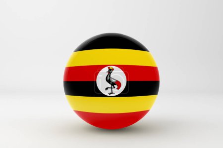 Photo for Uganda Flag Badge Icon - Royalty Free Image