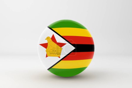 Téléchargez les photos : Badge drapeau du Zimbabwe Icône - en image libre de droit