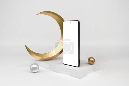 Téléchargez les photos : Mobile avec fond thématique Ramadan - en image libre de droit