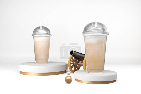 Photo for Ramadan Plastic Cup and Cannon - Royalty Free Image