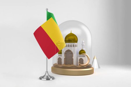 Téléchargez les photos : Ramadan Mali et mosquée rendu 3D - en image libre de droit
