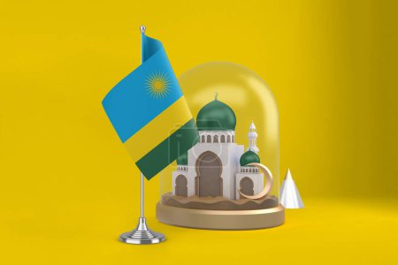 Téléchargez les photos : Ramadan Rwanda Drapeau et mosquée - en image libre de droit