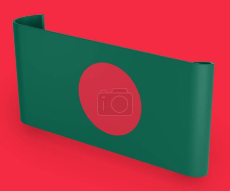 Foto de Banner de cinta de bandera de Bangladesh - Imagen libre de derechos