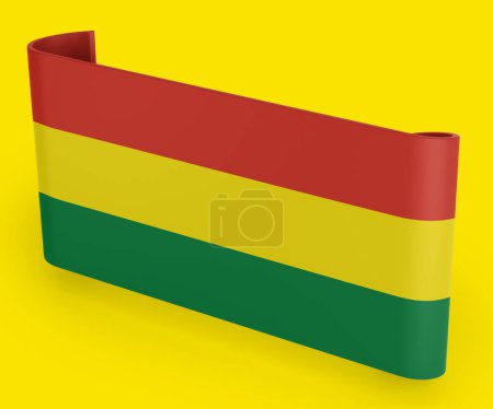 Téléchargez les photos : Bannière de ruban de drapeau de Bolivie - en image libre de droit