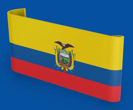 Téléchargez les photos : Bannière de ruban de drapeau de l'Équateur - en image libre de droit