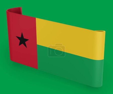 Photo for Guinea Bissau Flag Ribbon Banner - Royalty Free Image