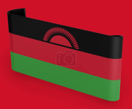 Photo for Malawi Flag Ribbon Banner - Royalty Free Image