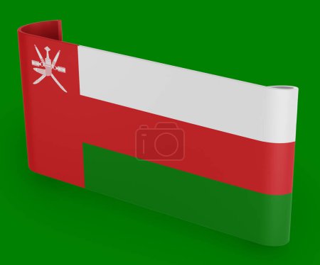 Téléchargez les photos : Bannière de ruban de drapeau Oman - en image libre de droit