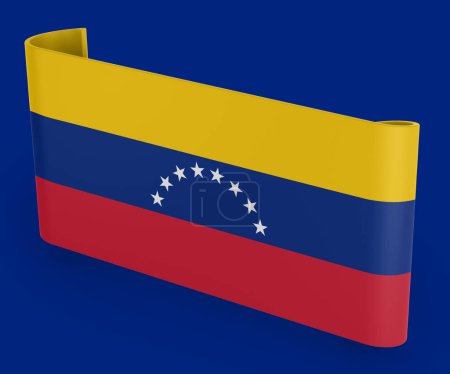 Photo for Venezuela Flag Ribbon Banner - Royalty Free Image