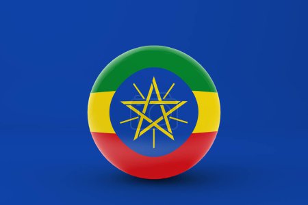 Téléchargez les photos : Éthiopie insigne icône drapeau - en image libre de droit
