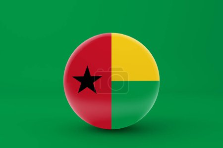 Photo for Guinea Bissau Flag Badge Icon - Royalty Free Image