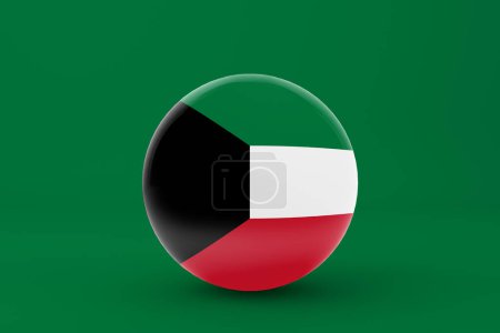 Photo for Kuwait Flag Badge Icon - Royalty Free Image