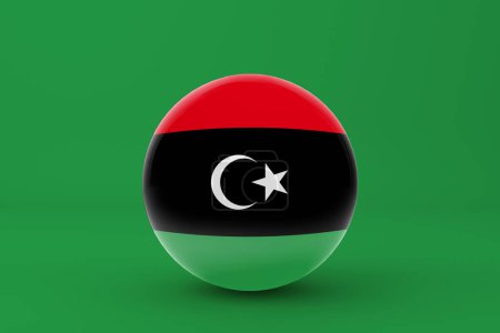 Téléchargez les photos : Badge drapeau libyen Icône - en image libre de droit