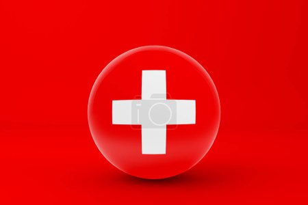 Foto de Suiza Bandera Icono de la insignia - Imagen libre de derechos