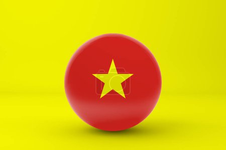 Foto de Bandera de Vietnam icono de la insignia - Imagen libre de derechos