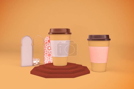 Téléchargez les photos : Tasses à café arabes face avant - en image libre de droit