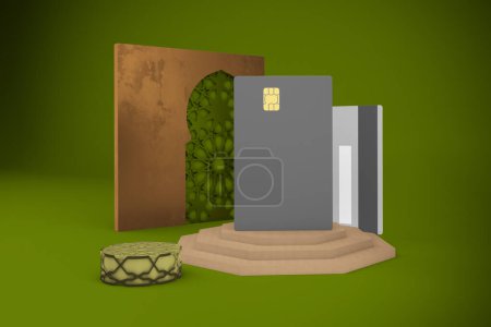 Photo for Arabic Credit Card Front View - Royalty Free Image