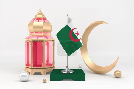 Téléchargez les photos : Ramadan Algérie avec croissant - en image libre de droit
