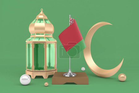 Téléchargez les photos : Ramadan Biélorussie avec rendu 3D croissant - en image libre de droit