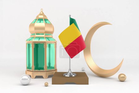 Foto de Ramadán Benín con Renderizado Crescent 3D - Imagen libre de derechos