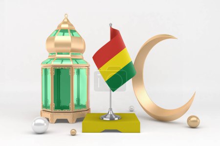 Téléchargez les photos : Ramadan Bolivie avec rendu 3D croissant - en image libre de droit