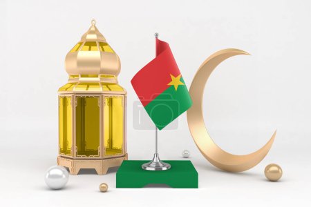 Téléchargez les photos : Ramadan Burkina Faso avec rendu 3D croissant - en image libre de droit