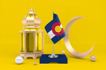 Photo for Ramadan Colorado With Crescent 3D Rendering - Royalty Free Image