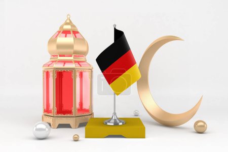 Téléchargez les photos : Ramadan Allemagne avec croissant - en image libre de droit