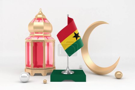 Foto de Ramadán Ghana con media luna - Imagen libre de derechos