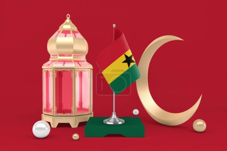 Foto de Ramadán Ghana con media luna - Imagen libre de derechos