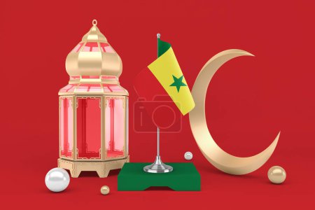 Téléchargez les photos : Ramadan Sénégal avec croissant - en image libre de droit
