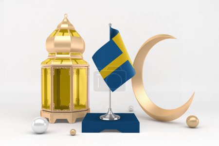 Foto de Ramadán Suecia con media luna - Imagen libre de derechos