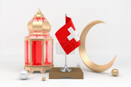 Foto de Ramadán Suiza con media luna - Imagen libre de derechos