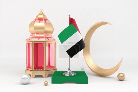 Téléchargez les photos : Ramadan Émirats arabes unis avec croissant - en image libre de droit