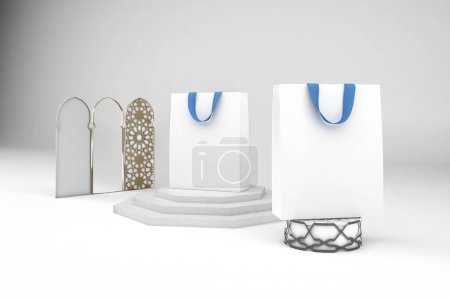 Photo for Arabic Bags Front View In White Background - Royalty Free Image