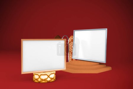 Photo for Arabic Frames Perspective View - Royalty Free Image