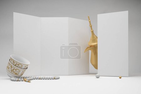 Photo for Eid Brochures Front Side In White Background - Royalty Free Image