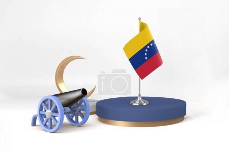 Photo for Ramadan Venezuela Cannon and Crescent - Royalty Free Image